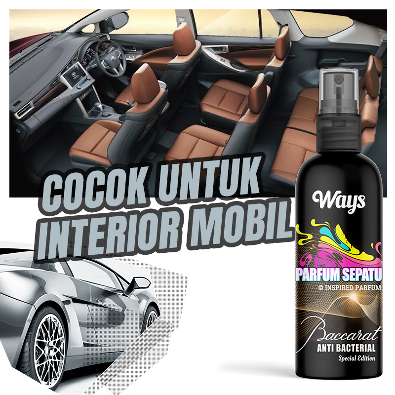 A027 | WAYS Parfum Sepatu Helm Anti Bau &amp; Bakteri Spray Pengharum Pewangi Ruangan Interior Mobil - 75ml