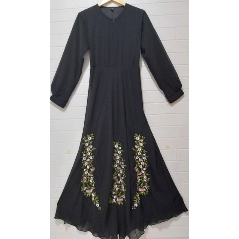 Set Syar'i ceruty bordir by Ray'sah LD 100cm/PB 148cm