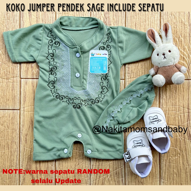 Jumper Koko Lebaran Aqiqah Baju Bayi Newborn SNI per 1set Diskon 9.9