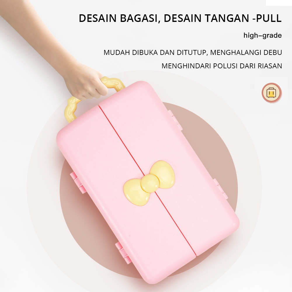 Uoptoy Beauty Playset Mainan/ Mainan Kosmetik Anak/riasan mainan anak/Mainan Make Up Anak Perempuan Tidak Beracun/Children Pretend Play / Mainan Make Up Bag