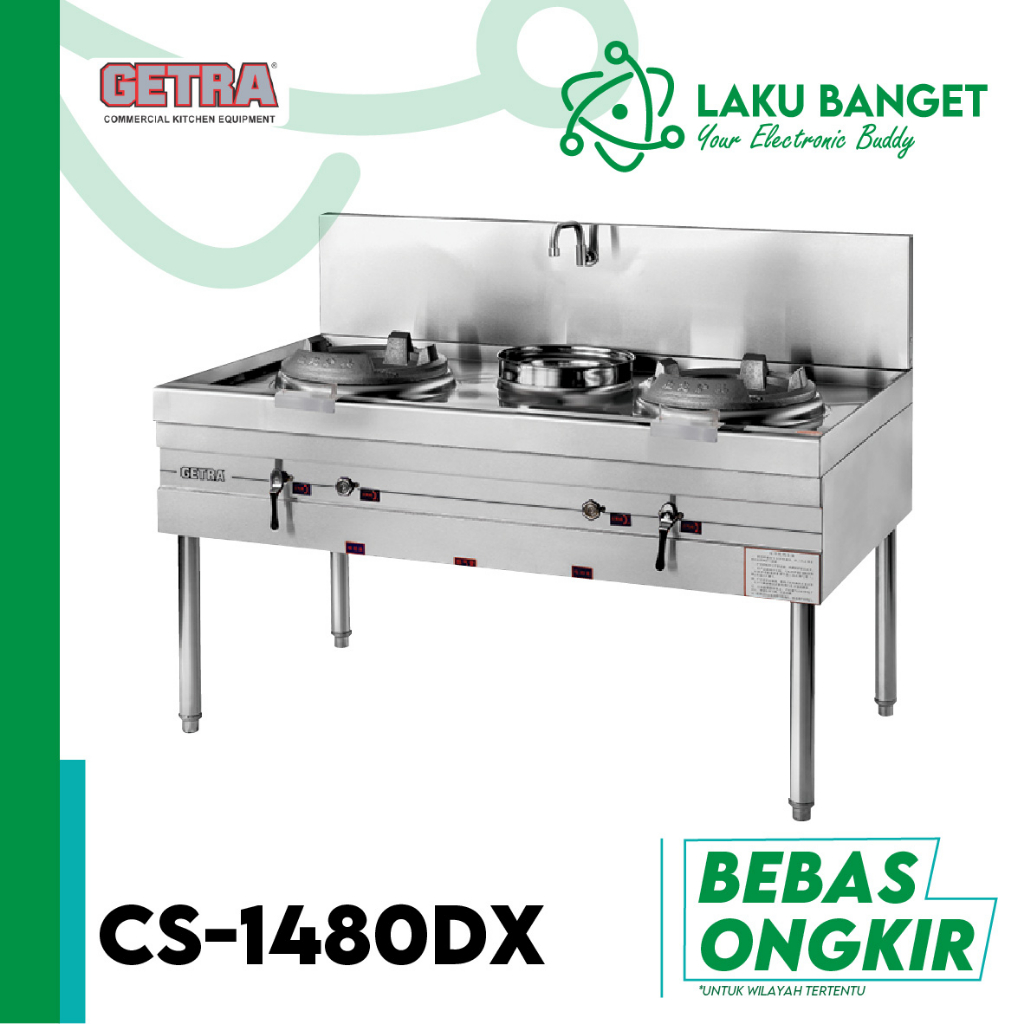 Kompor Gas Kwali GETRA CS-1480DX Garansi Resmi / Gas Kwali Range CS 1480 Free Ongkir / Kompor Gas Kw