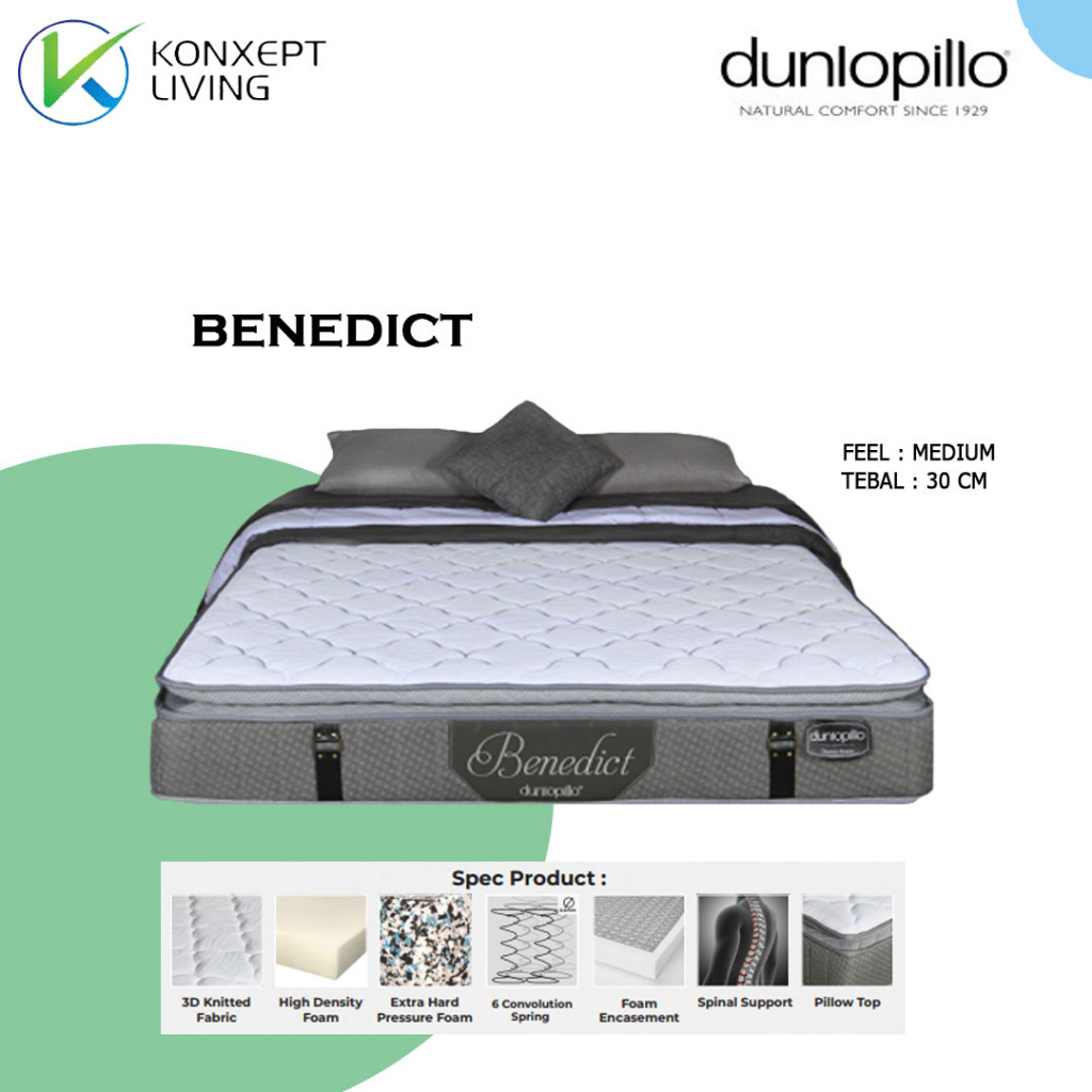 Dunlopillo Springbed Cozy Series Type BENEDICT - Hanya Kasur