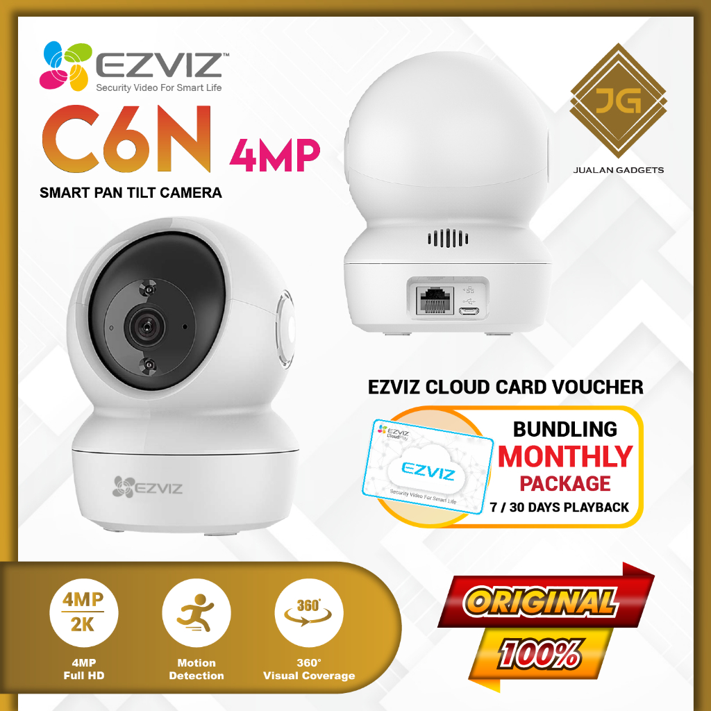 EZVIZ C6N 2MP / 4MP IP Camera CCTV Bundling Cloud Storage 1 Bulan