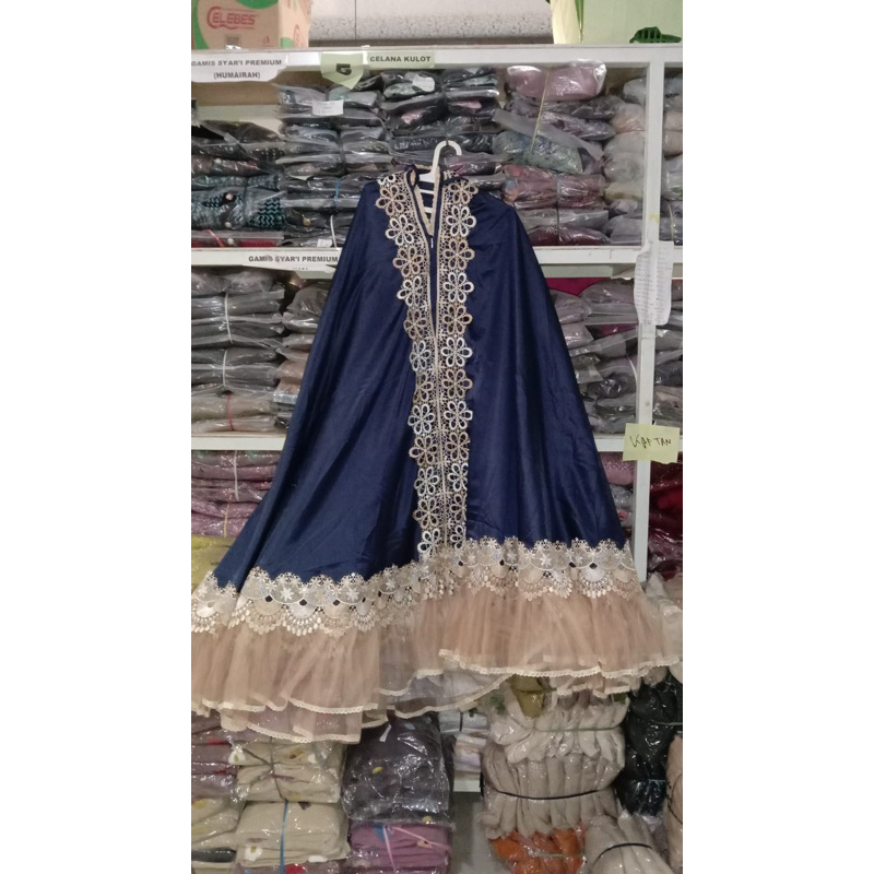 MUKENA SILKY MAXMARA 2 in 1 PAKAI RESLETING/ FULL RENDA SEROJA