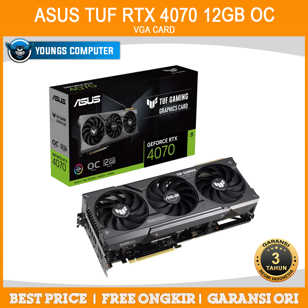 VGA ASUS GeForce RTX 4070 12GB GDDR6X TUF GAMING OC | RTX4070 DDR6X