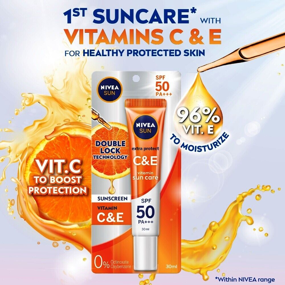 NIVEA Sun Extra Protect C &amp; E Vitamin Sun Care SFPF 50 PA+++  30ml