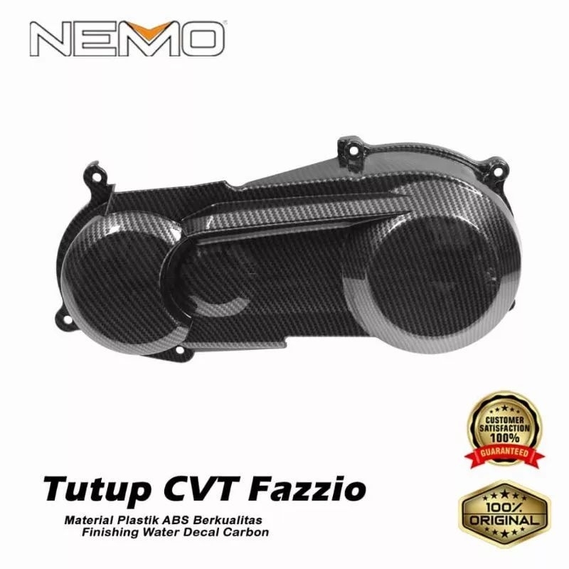 Cover CVT Fazzio carbon Nemo Tutup cover CVT Fazzio Nemo motif karbon