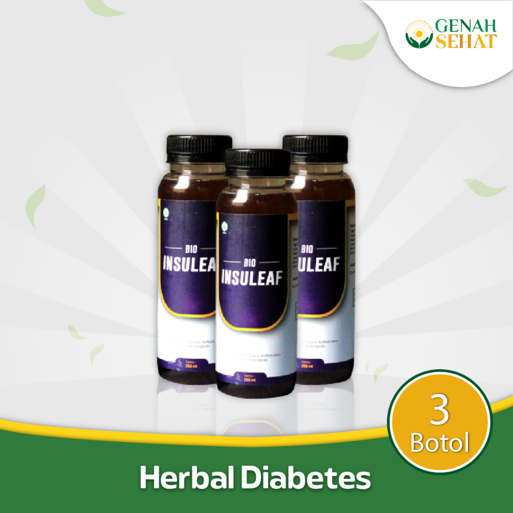 Bio Insuleaf Obat Herbal Diabetes Original dan Menurunkan Gulah Darah  3 Box
