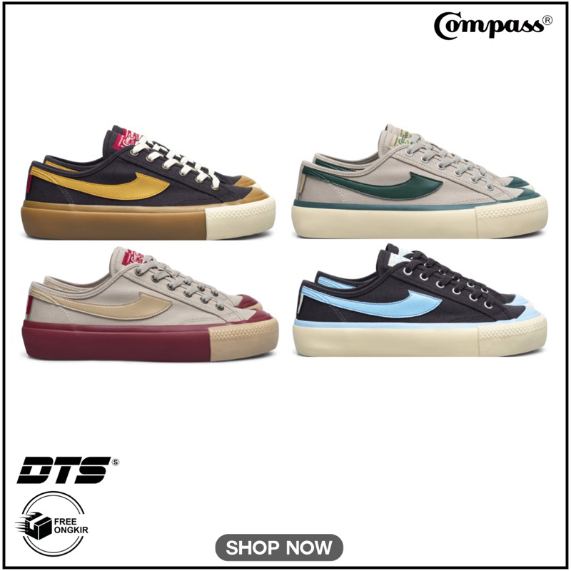 SEPATU COMPASS GAZELLE LOW SEASONAL COLORS CARAMEL/ WAFER GREEN/ WAFER MAROON/ CHOCO ICE