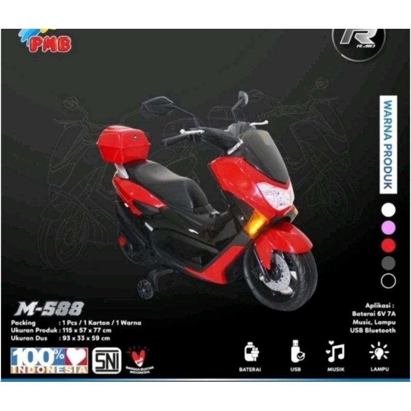 Motoran Aki Anak Nmax M-588 motor mainan Anak Nmax