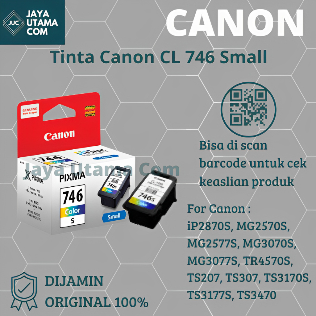 Tinta Canon Cartridge PG 745s Black / CL 746s Color Tinta Small Original / PG 47 / CL 57 Original Resmi