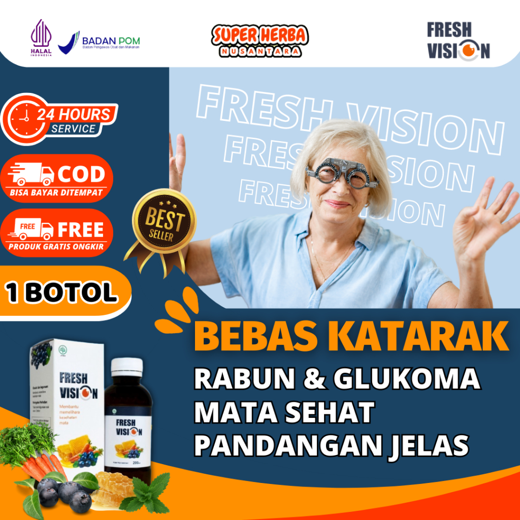 

Fresh Vision | Vitamin Mata Terbaik Cegah Katarak dan Kurangi Mata Minus Untuk Pandangan Lebih Jelas Tidak Kabur