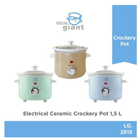 Slow Cooker Little Giant Electrical Ceramic Crockery Pot 1,5 L - Baby Food Processor Alat Masak Mpasi Bayi