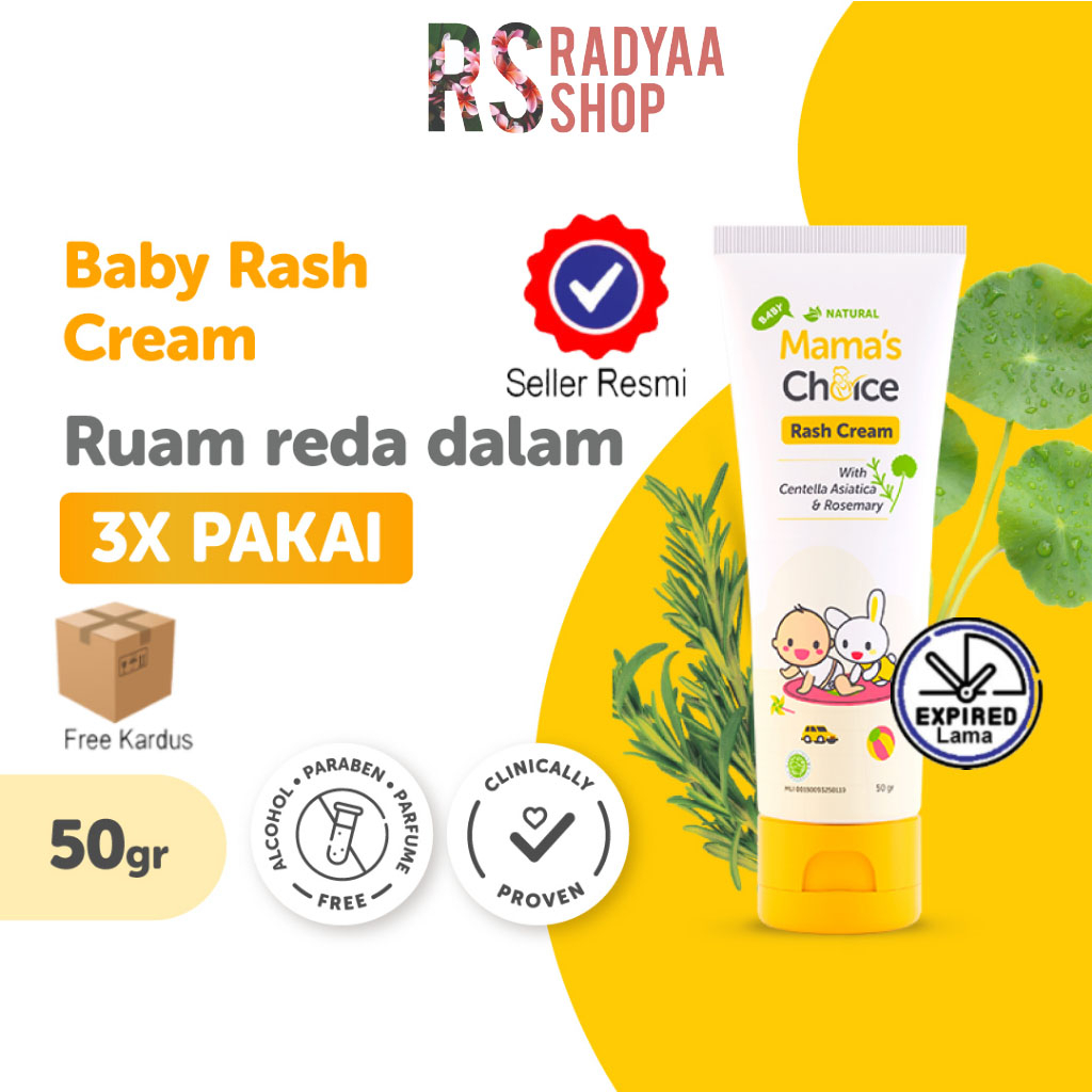 Baby Diaper Cream | Rash Cream Mama's Choice - Krim untuk meredakan biang keringat, ruam popok, ruam susu (Terdaftar BPOM)