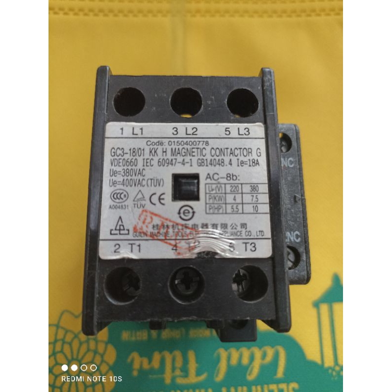 MAGNETIC CONTACTOR GC3-18/01