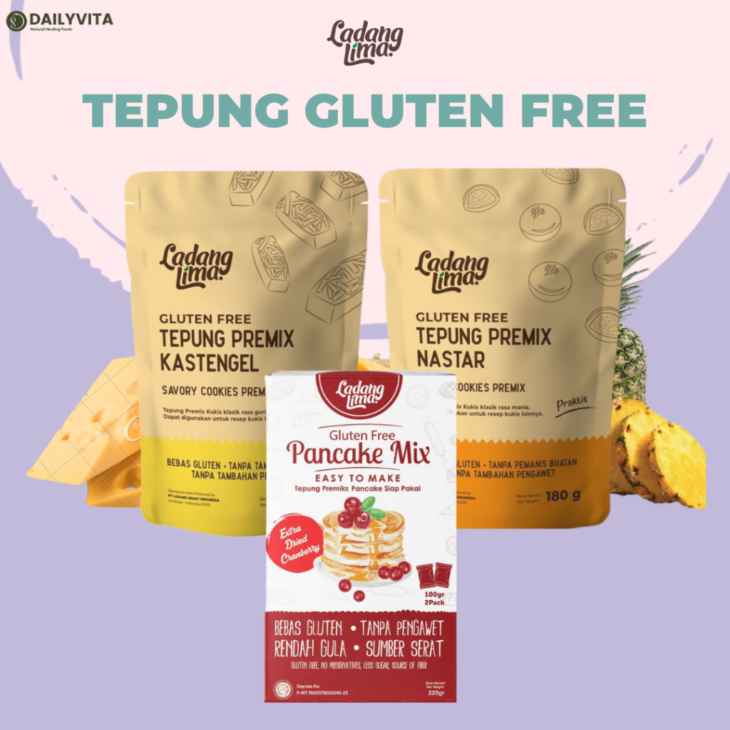 Ladang Lima - Tepung Premix Nastar 180gr/Premix Kastengel 150gr Gluten Free