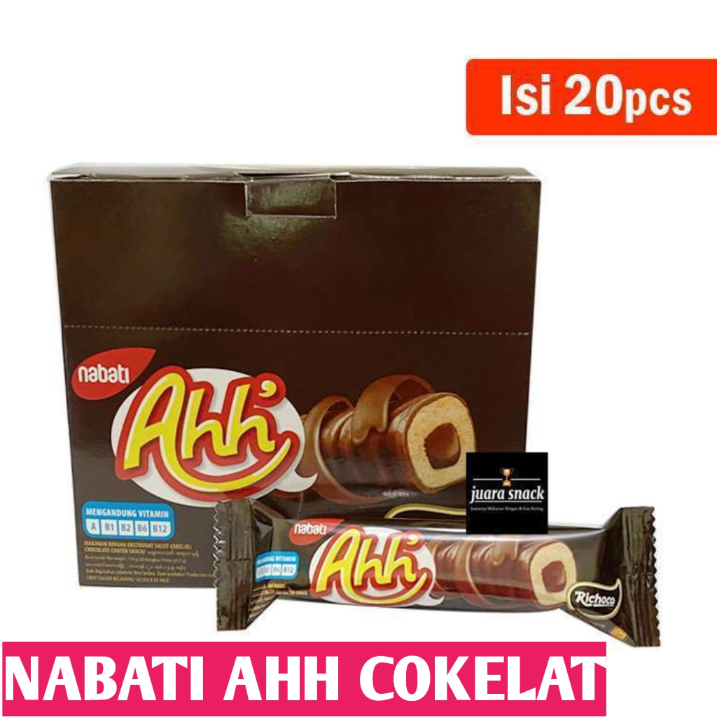 

Richoco Nabati Ahh Cokelat isi 20 pcs (@ 4gr HARGA 1 BOX )