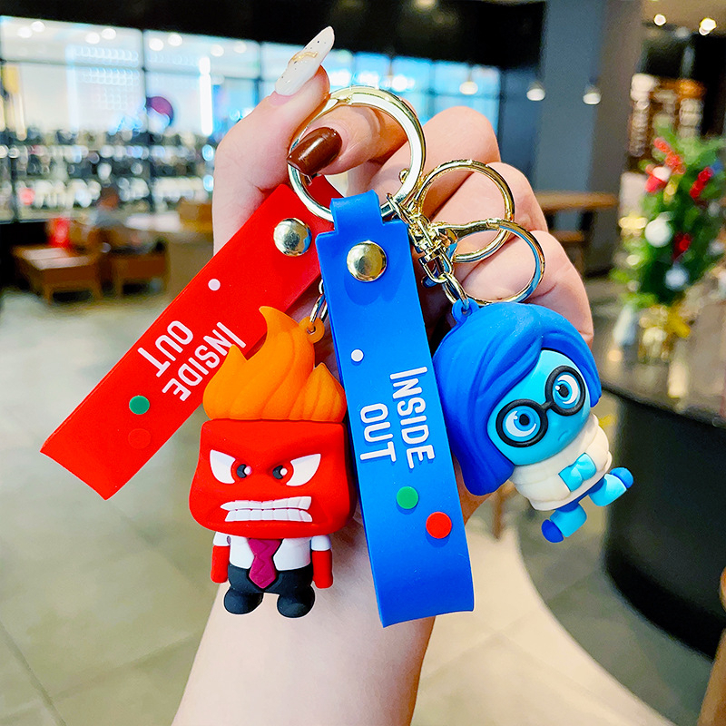 (GK-089) GANTUNGAN KUNCI INSIDE OUT / KEYCHAIN EMO / INSIDE OUT / GANTUNGAN KUNCI EMOTICON