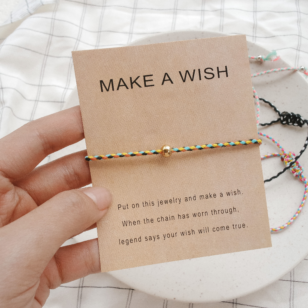Make a wish bracelet / ANKLET / GELANG KAKI / GELANG TALI - ANTI KARAT