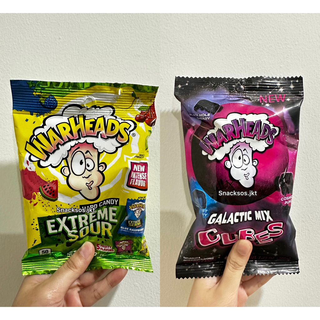 

WARHEADS EXTREME SOUR HARD CANDY / GALACTIC MIX CUBES CANDY