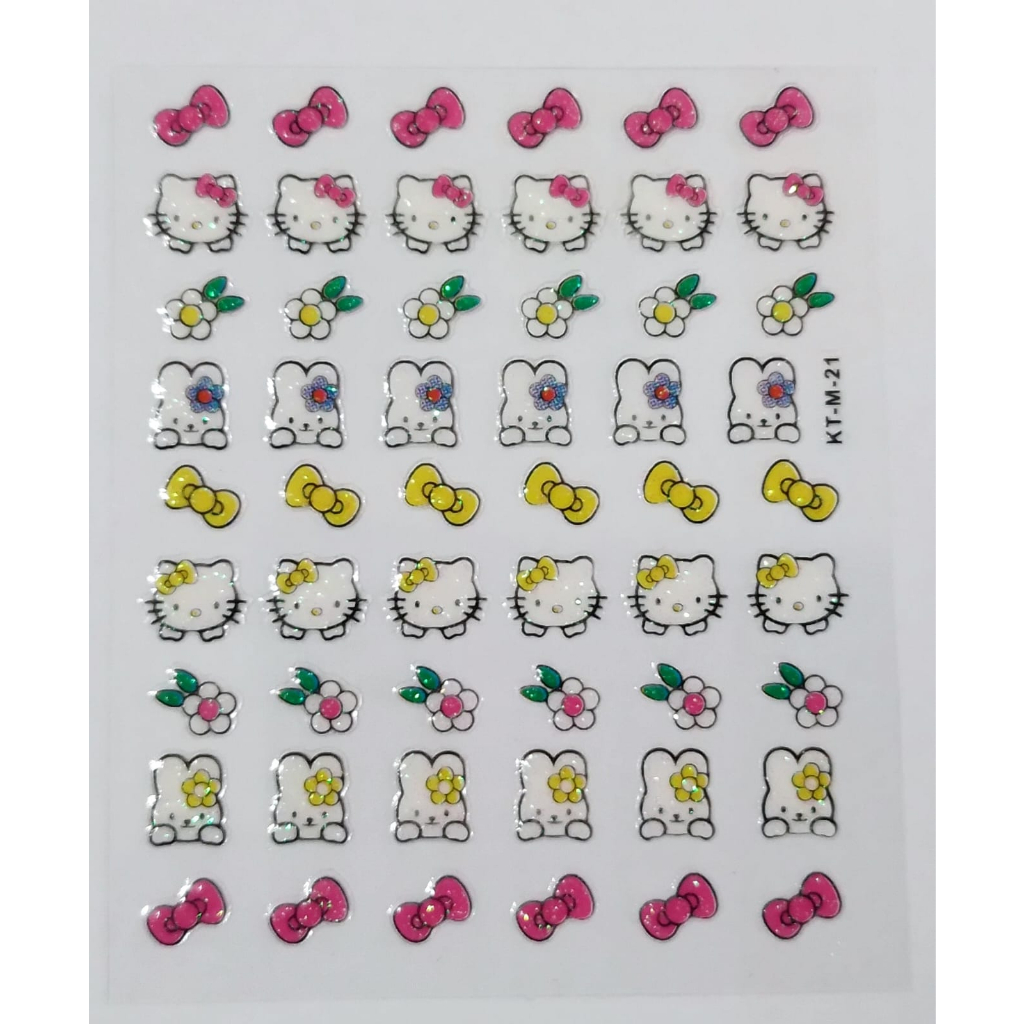 Stiker Kuku 3D Motif / Nail Stiker Abstrak Decal / Nail Art Mickey Mouse Hello  / MIXUE stiker kuku