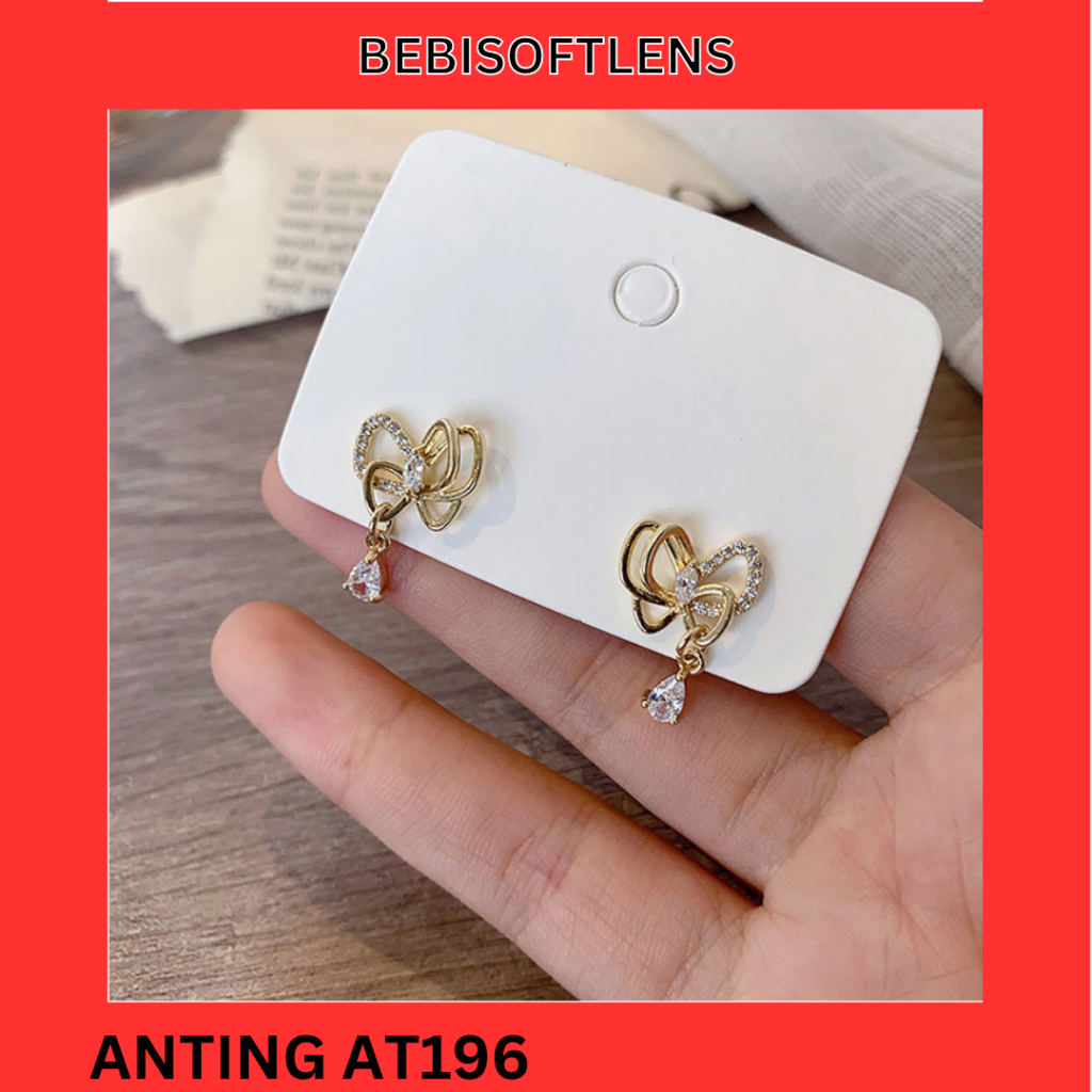 Anting AT196 Perak / Silver S925 Anting Unik Lucu Keren Fashion Wanita /Deluna /BB