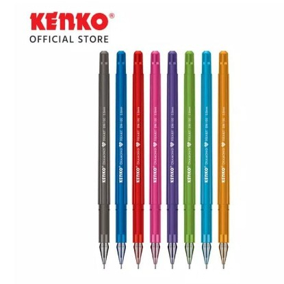 Gel Pen / Pulpen Gel Kenko Diamond Heart DM-100S8 0.5mm 8 Warna