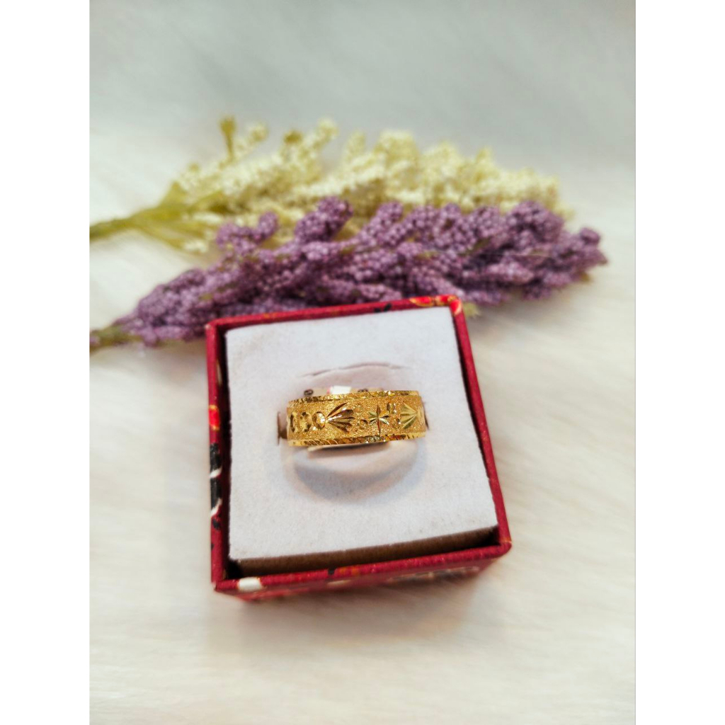 Cincin  emas asli Perhiasan Kadar 700 70% 15K (LJ) Aurel, Belah Rotan, Phang Te, Hok