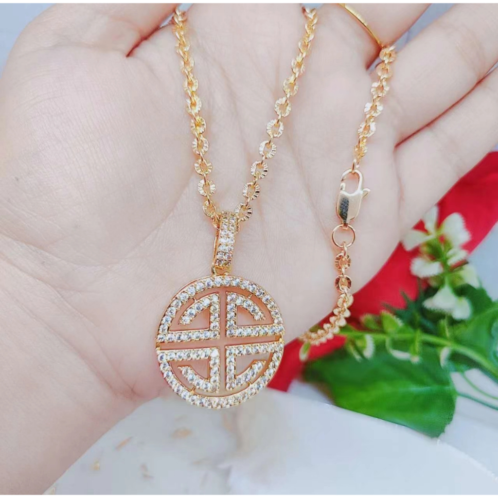 Kalung Xuping Mata Full Lapis Emas Perhiasan Fashion R13/14