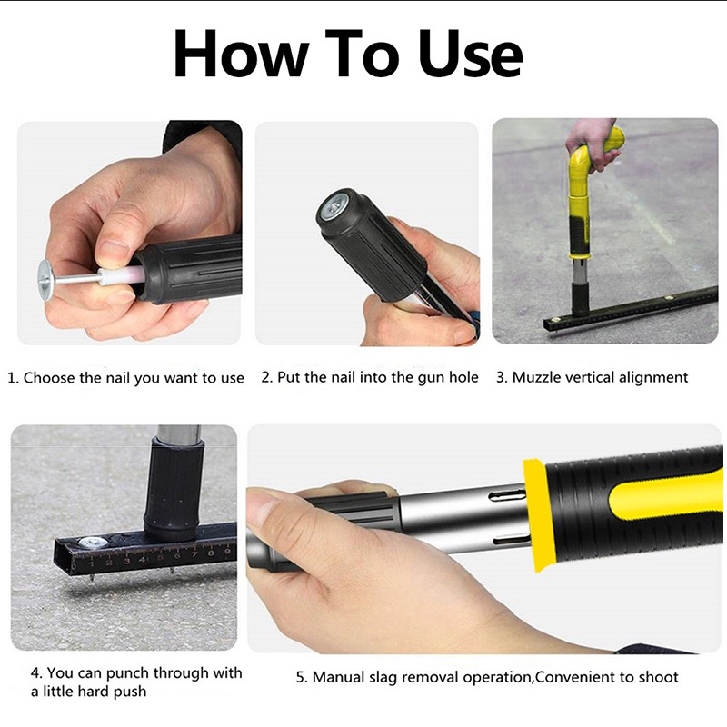 Alat Paku Keling Pistol Kuku Baja Manual Mini Alat Daya untuk Mesin Paku Keling Pengencang Dinding Rumah Slot Kawat Jangkar/alat paku tembak/perlengkapan pertukangan/nail gun cordless/nail gun pistol paku baja--Rivet Tool Manual Steel Na