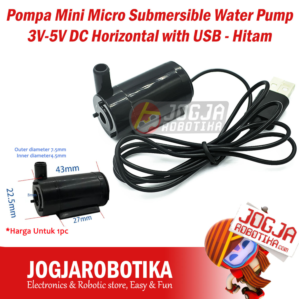 Pompa Mini Micro Submersible Water Pump 3V 5V DC Pompa Air Mini Small