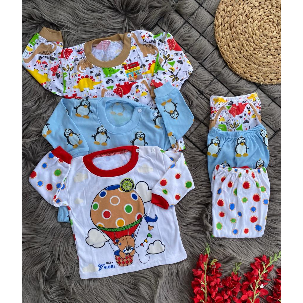 setelan baju bayi laki-laki/perempuan lucu murah 3-18 bulan (3 PCS) PAKET HEMAT