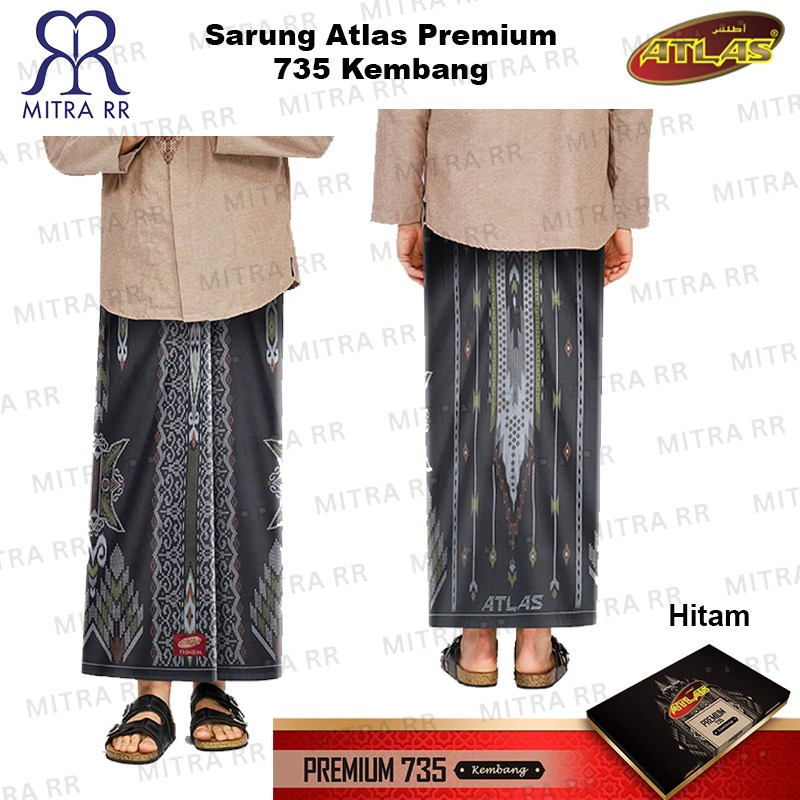 Sarung Atlas Premium 735 Kembang | Sarung Tenun Dewasa Premium Original