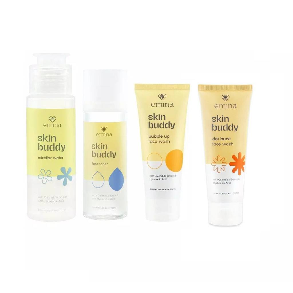 [KEMASAN BARU | SKIN BUDDY SERIES | BPOM] EMINA SKIN BUDDY SERIES FACE TONER | MICELLAR WATER | DOT BURST FACE WASH |_Cerianti