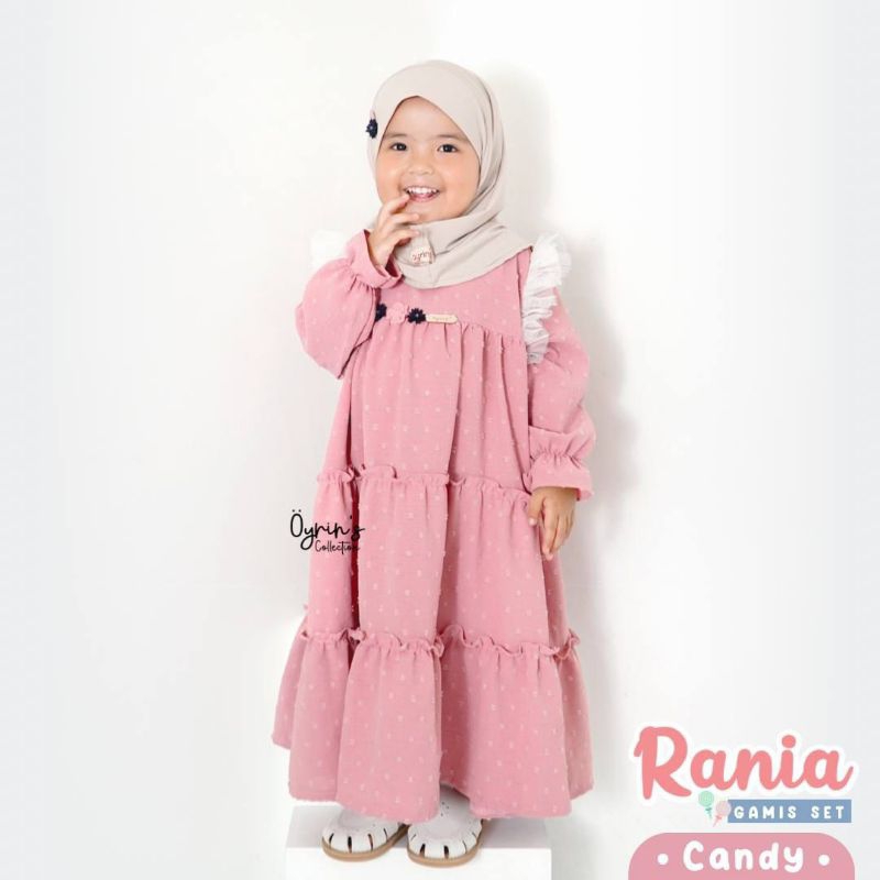 Gamis Anak Perempuan Premium Set Hijab Jilbab Usia 1 2 3 4 5 6 Tahun gamis Lebaran Hari Raya Idul fi