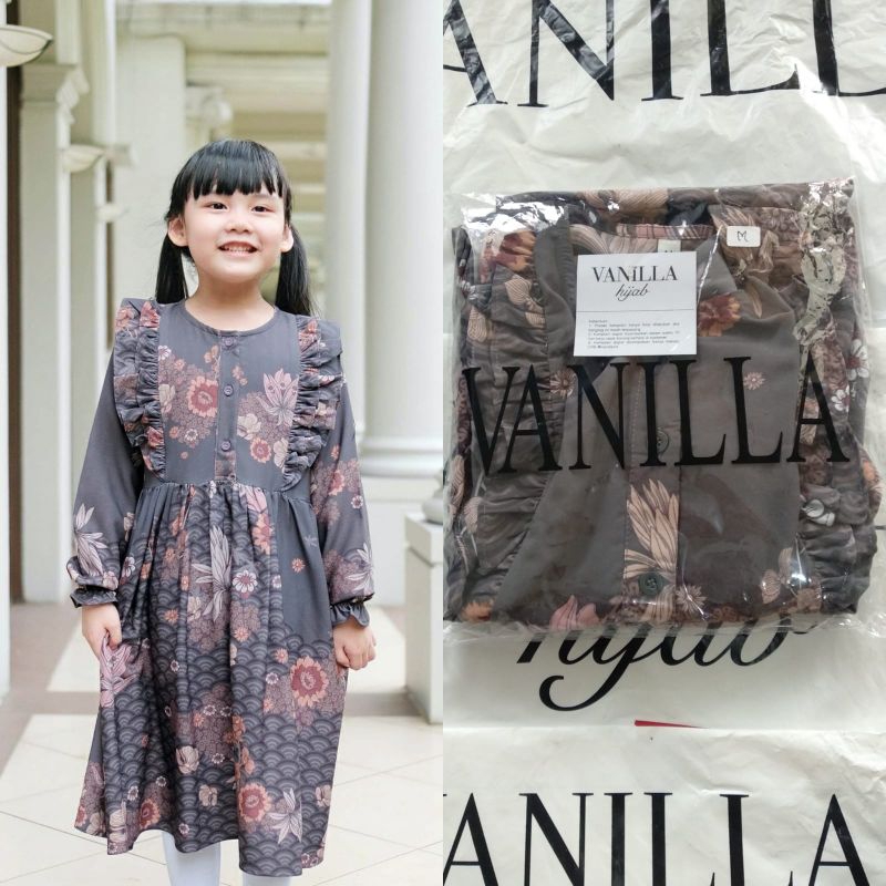 Teratai Dress Kids Vanilla Hijab