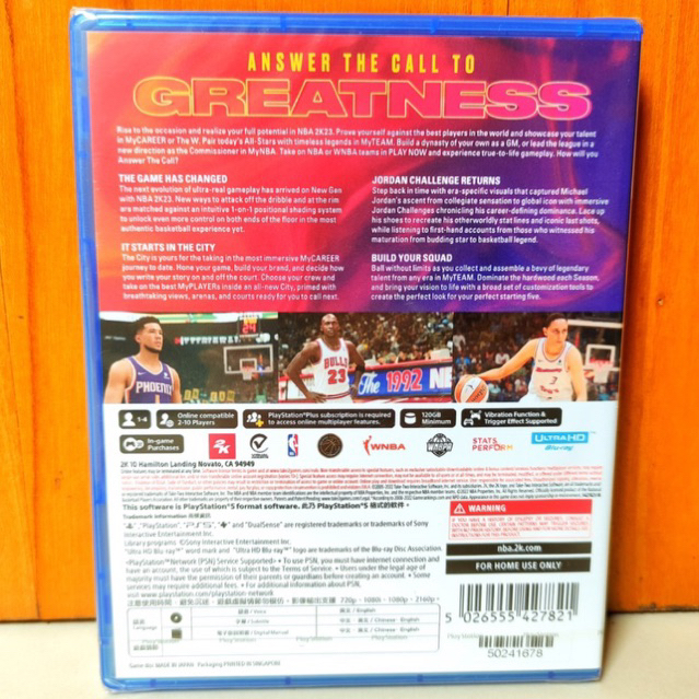 NBA 2K23 PS5 Kaset NBA 2023 PS5 Playstation PS 5 CD BD Game Games Basketball Bola Basket NBA 2K 23 NBA2K23 Nba2023 2022 2k22 terbaru ori asli 2023 basketball basket bola stephen curry james lakers 2024 2k24 24 terbaru asli original ori