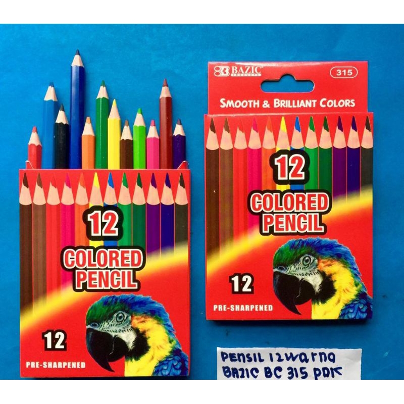 

PENSIL WARNA BAZIC PENDEK BC-315 12WARNA