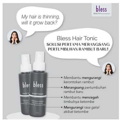 Bless Hair Tonic 110ml Tonik Rambut Rontok