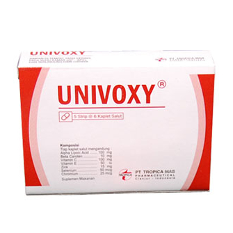 UNIVOXY BOX ISI 30 KAPLET - vitamin antioksidan untuk diabetes