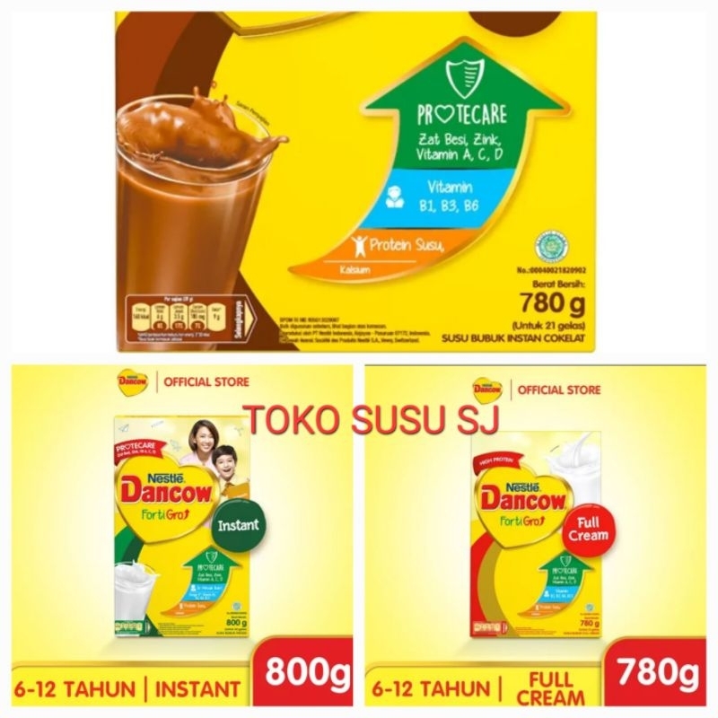 DANCOW FORTIGRO FULL CREAM  Instant coklat putih 780 GRAM/780gr/Nestle