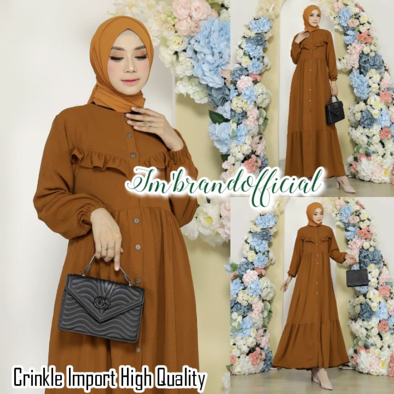 ImBrand dress gamis linen Import Premium lebaran 2023