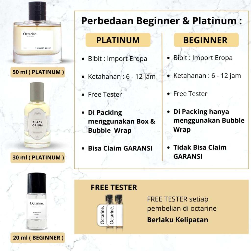 Parfum Pria Tahan Lama Aroma Fresh, Maskulin by Octarine - Inspired by BLACK XS | Parfume Farfum Perfume Minyak Wangi Cewek Cowok Murah Original