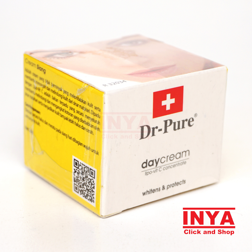 Krim Muka Siang DR PURE DAY CREAM Whitens &amp; Protects
