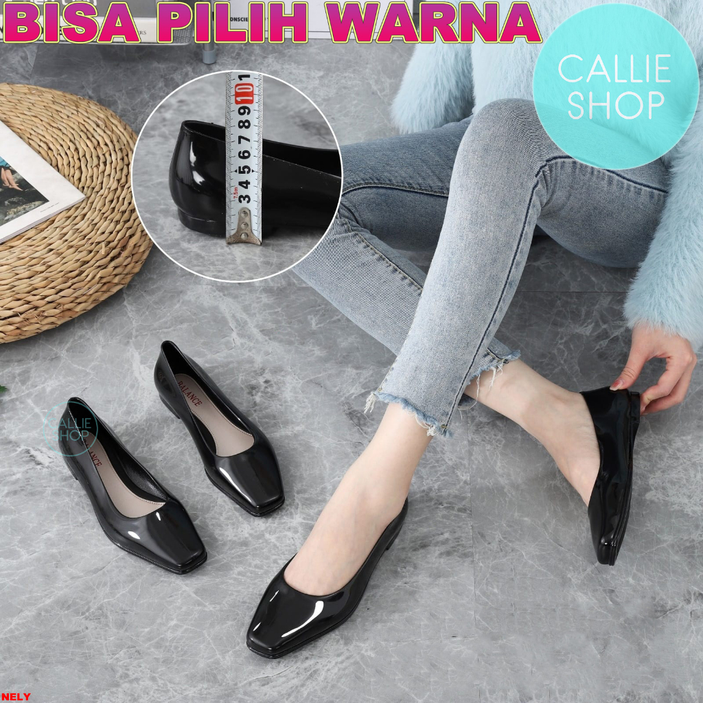 Sepatu Flat Wanita Kerja Kuliah Formal Jelly Balance 649-1B KLPFLT