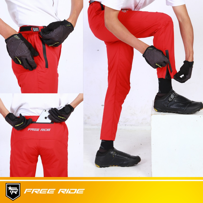 Celana Sepeda MTB Downhill Fastride Non Padding Cycling Long Pants Celana Panjang Gowes Pria wanita Olahraga