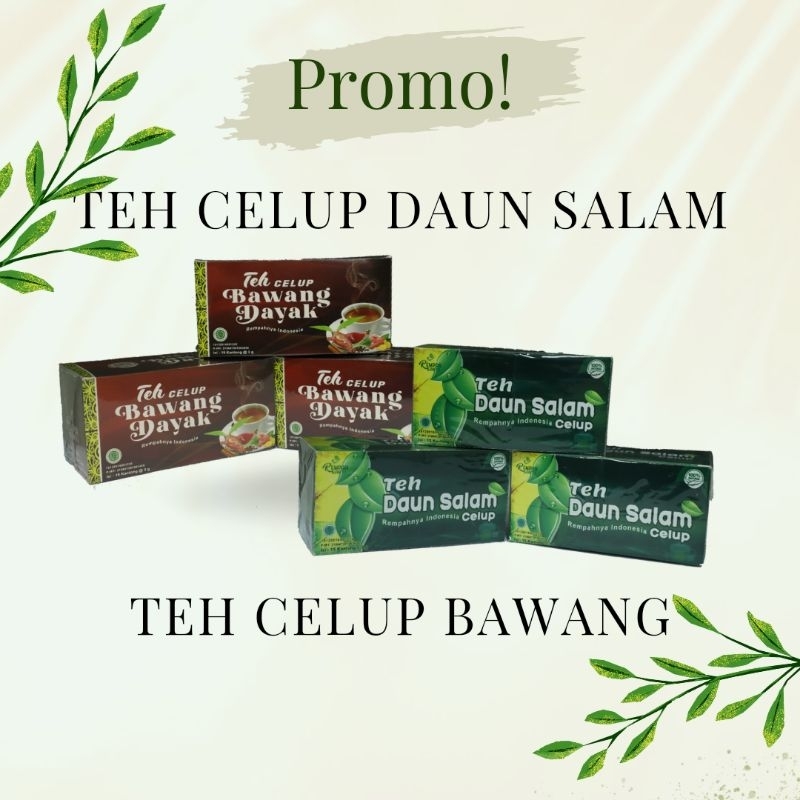 

Promo Paket - Teh Celup Daun Salam & Jahe Celup Bawang