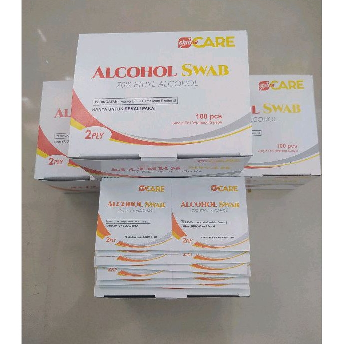 Alcohol Swab 2 Ply Chrona Care 100's