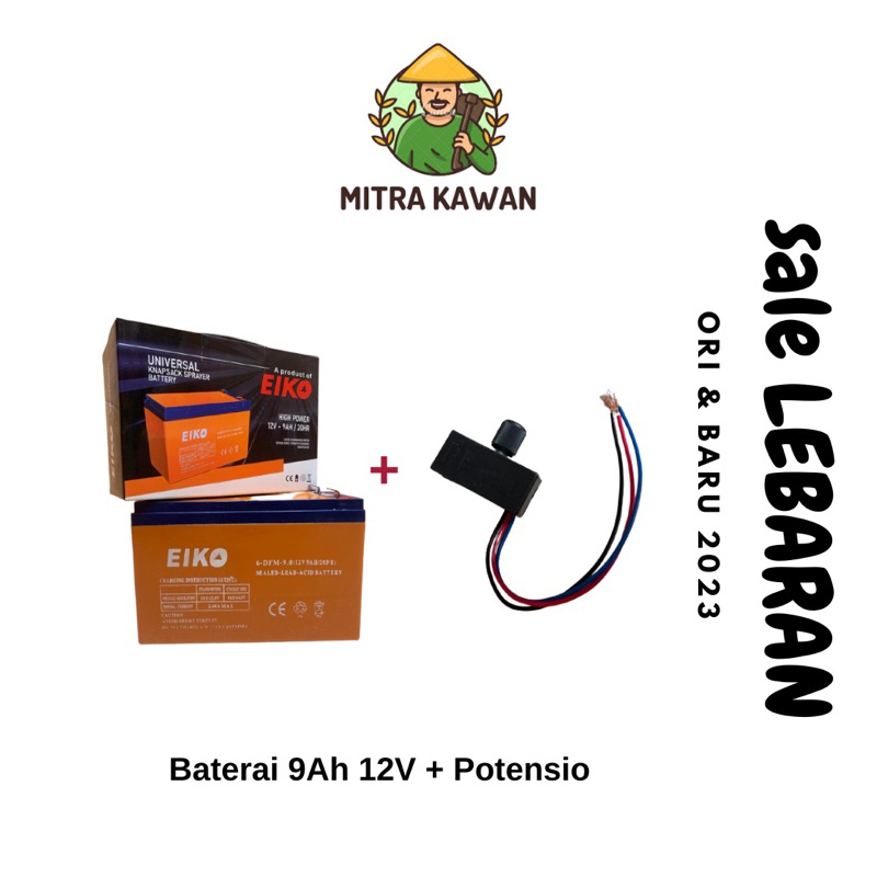 Baterai 12V 9Ah 12Ah Baterai Aki sprayer elektrik Aki Motor Listrik