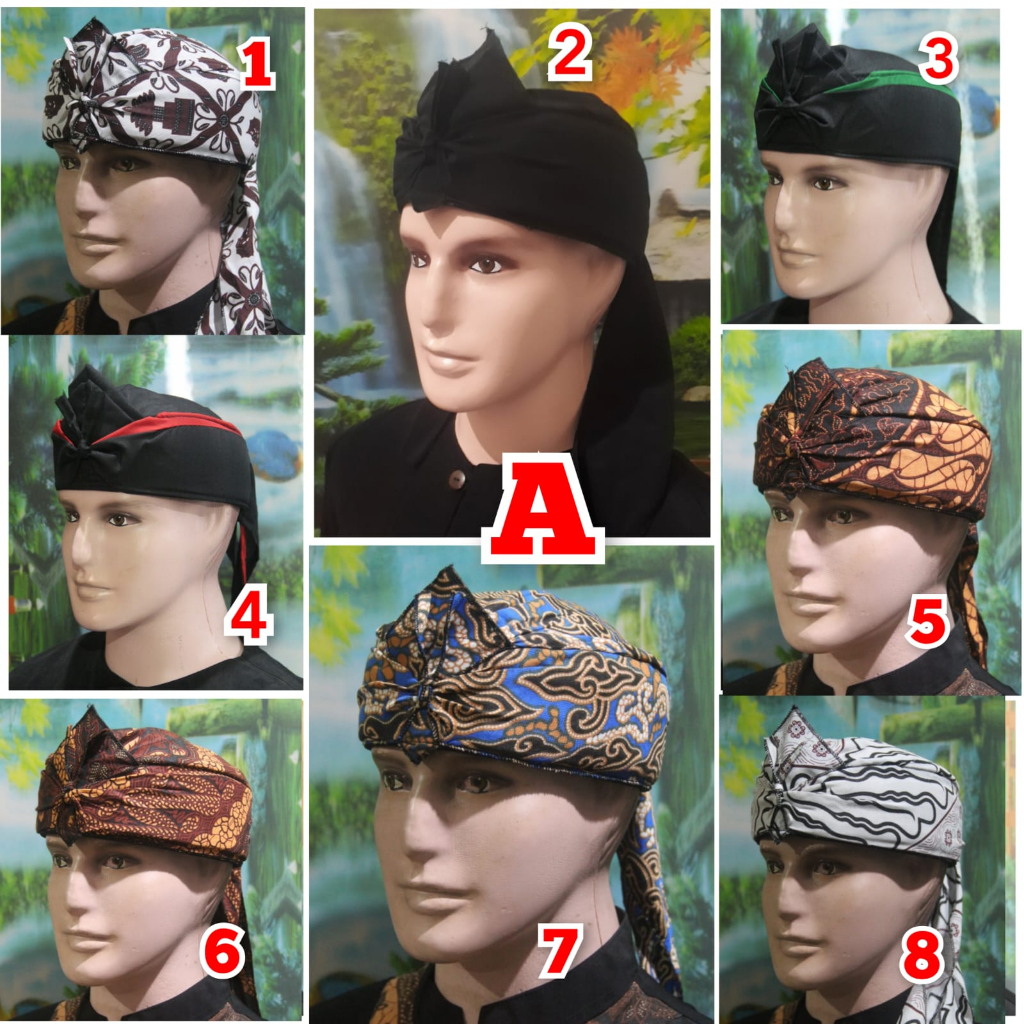 iket kepala blangkon sunda jawa  BATIK dewasa atas tutup min order 10 pcs (GS 02)